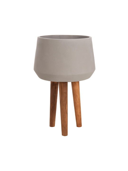 HomeMarkt Quan Concrete Flower Pot Gray 32x32cm