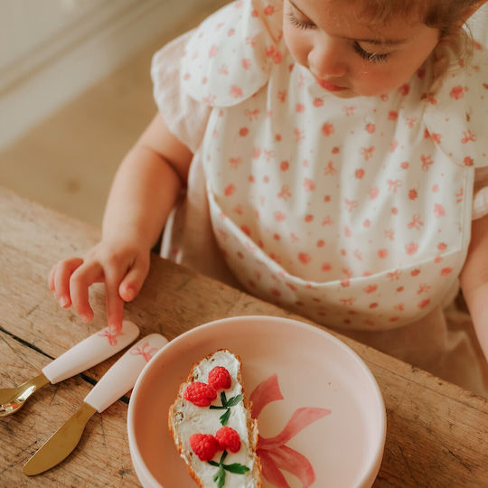 Elodie Details Silicone Feeding Set with Anti-Slip Pink Base 3 Pieces