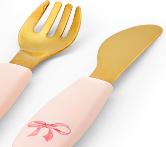 Elodie Details Silicone Feeding Set with Anti-Slip Pink Base 3 Pieces