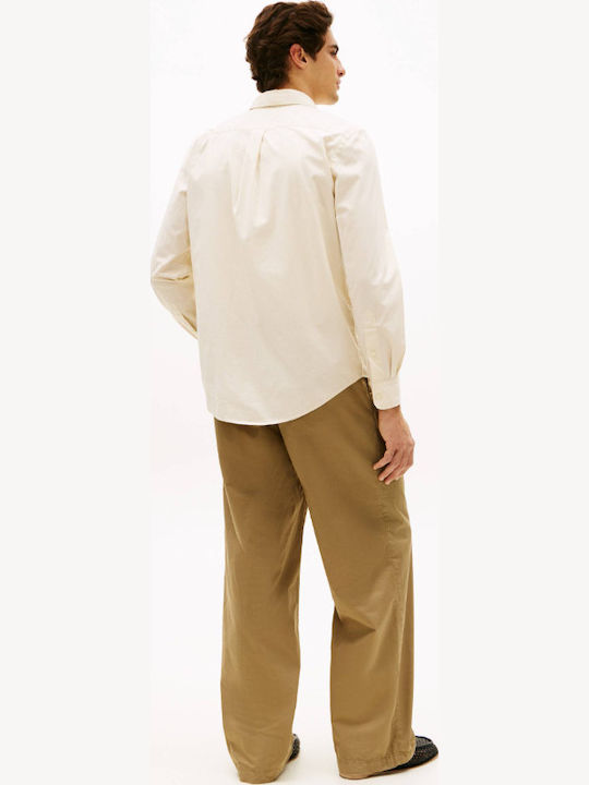 Long Sleeve Shirt in Regular Fit White Clay (Beige)