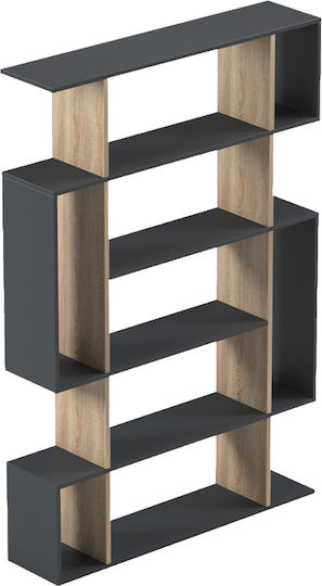 Bibliotecă Mito Antracit - Sonoma 108.5x25x161cm