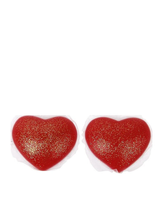 Kinksters Heart Nipple Covers Red