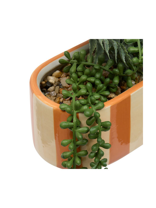 Plantă Artificială Ghiveci 31x22x24 A-s Poolside 214039 Portocaliu Ceramic