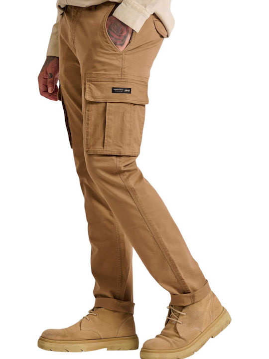 Trousers Cargo in Regular Fit Beige