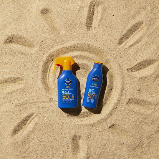 Nivea Sun Kids Protect & Care SPF50+ Wasserdichtes Kinder Sonnenschutzmittel Spray 250ml