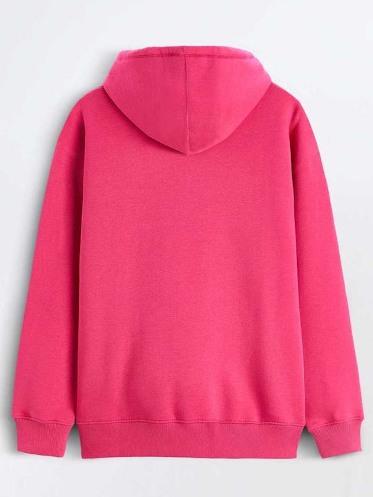 Herren Sweatshirt Mit Rosa Kapuze T0074Φ
