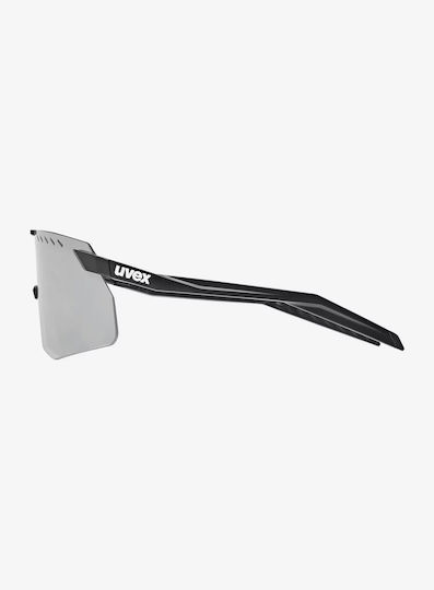 Uvex Cycling Glasses With Black Frame And Mirror Transparent Photochromic Lenses