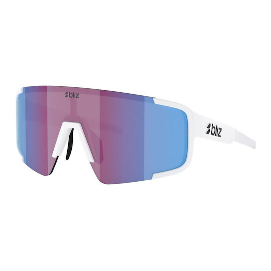 Bliz Nordic Cycling Glasses With White Frame And Polarized Photochromic Lenses