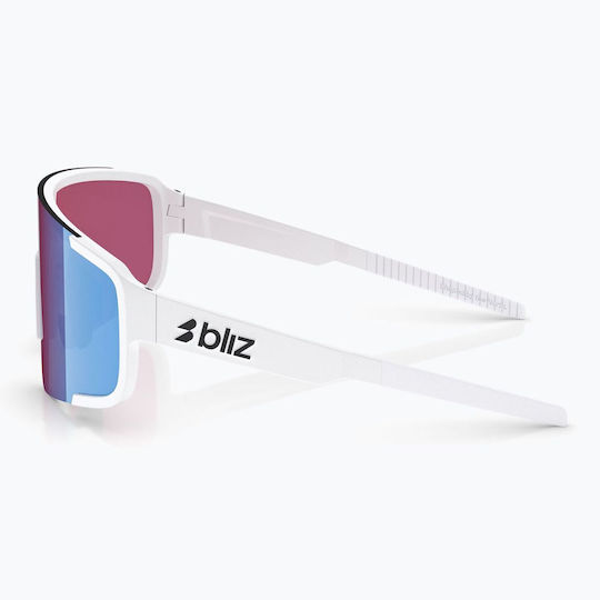 Bliz Nordic Cycling Glasses With White Frame And Polarized Photochromic Lenses