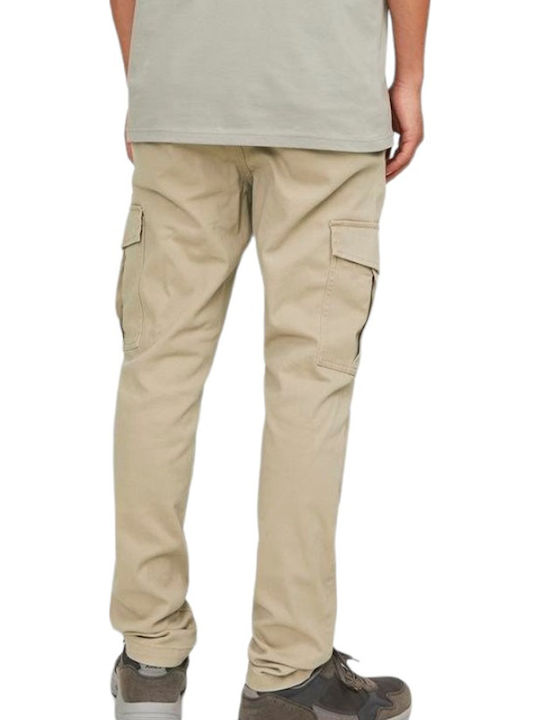 Trousers Cargo Elastic in Slim Fit Crockery