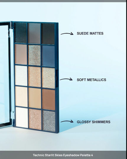 Technic Eyeshadow Παλέτα με Σκιές Ματιών Matte σε Στερεή Μορφή