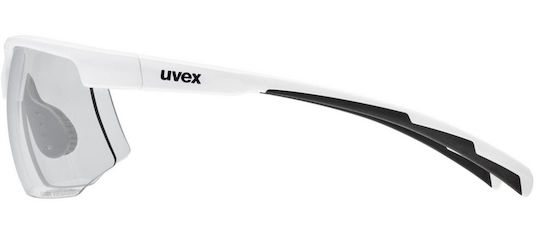 Uvex Cycling Glasses With White Frame And Photochromic Lenses