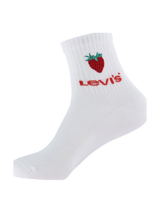 Levi's Cut Γυναικείες Κάλτσες Λευκό 2Pack