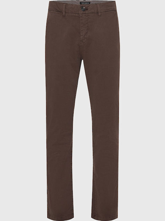 Pantaloni Chino cu Croială Normală Espresso