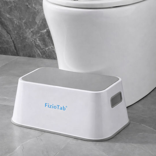 FizioTab Повдигащо Стъпало С Неплъзгаща Се Повърхност Дръжки Тип Табуретка За Използване До Мивка Баня Кухня Сиво