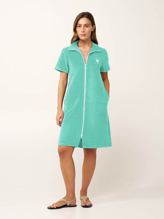 Vamp Women's Mini Beach Dress Aqua Sky