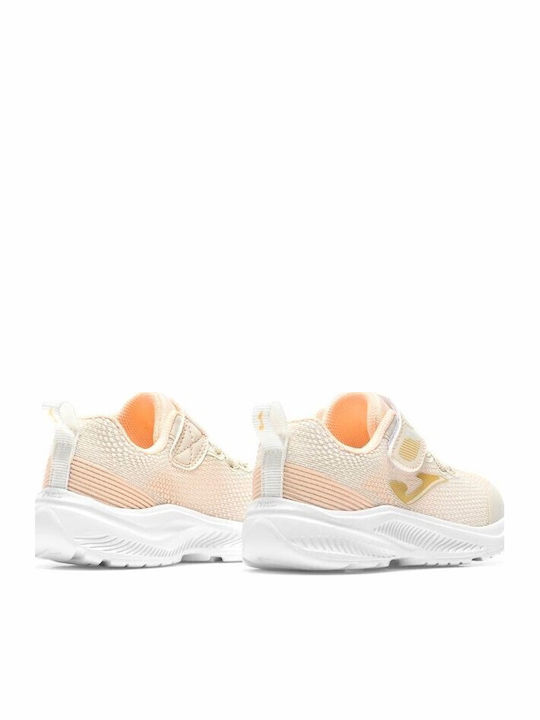 Horizon Jr Kids Sneakers with Hoop & Loop Closure Beige