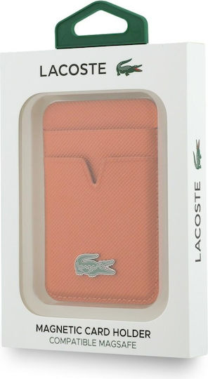 Lacoste MagSafe Калъф За Карти Iconic Petit Pique В Оранжев Цвят