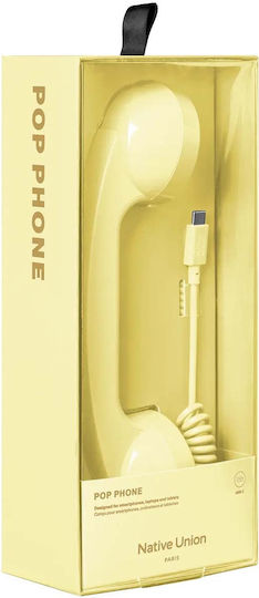 Native Union Retro Pop Phone Usb-c Combined Microphone Calls Video Yellow