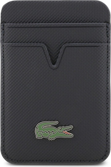 Lacoste MagSafe Husă Pentru Carduri Iconic Petit Pique în Culoare Albastru Marin