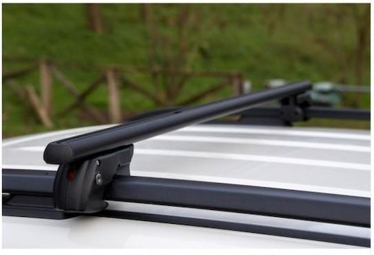 Menabo Car Roof Bars Aluminum Sherman Black 120 Cm Black Color Mazda 5 2008>2013 5 Doors Raised Rails Parallel Bars Empty 2 Pieces 12280/mb Mp.12280/mb-163