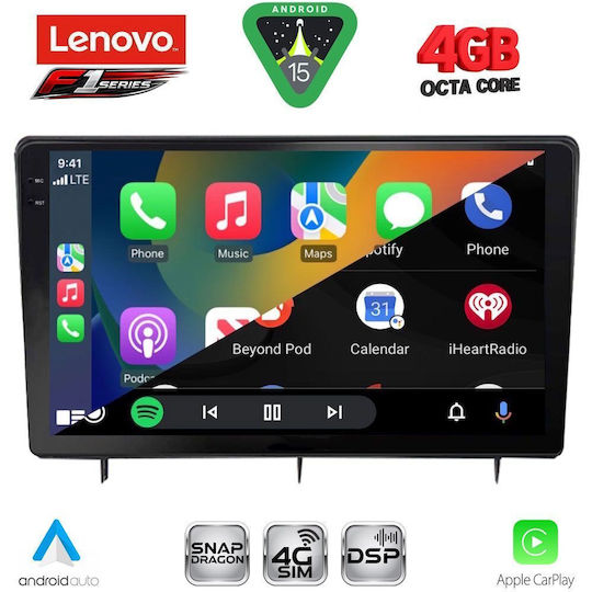 Lenovo Ηχοσύστημα Αυτοκινήτου για Honda Civic 2022-2026 (Bluetooth/USB/WiFi/GPS/Apple-Carplay/Android-Auto) με Οθόνη Αφής 10"