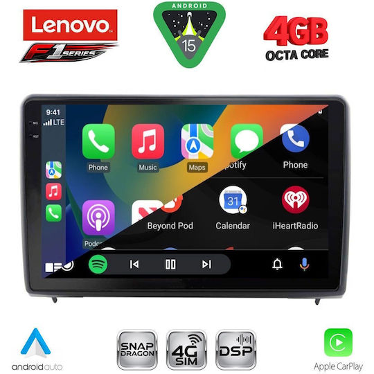 Lenovo Car Audio System for Ford EcoSport 2018-2023 (Bluetooth/USB/WiFi/GPS/Apple CarPlay/Android Auto) with 10" Touch Screen