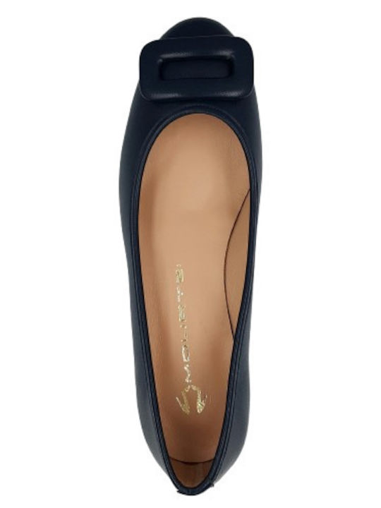 Leder Pumps Marineblau