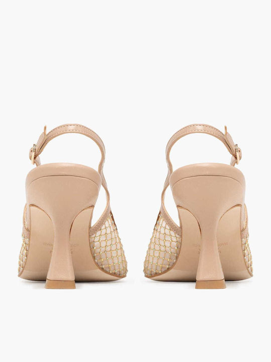 Leather Beige Heels