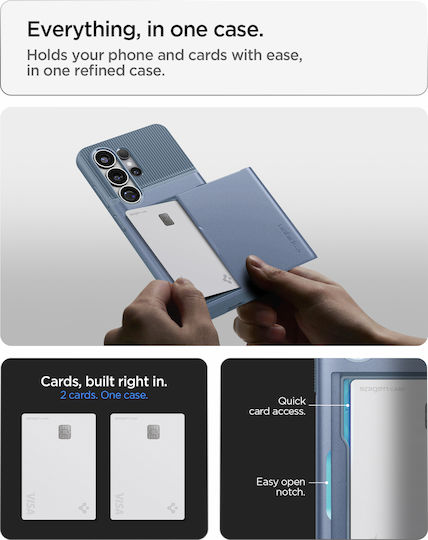 Spigen Slim Armor Cs Rückseite Silikon / Kunststoff Hellblau Galaxy S26 Ultra