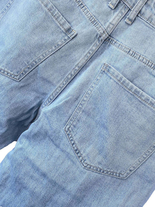Men's Jeans Pants with Relaxed Straight Fit Light Blue