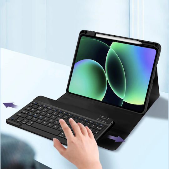 Tech-Protect Flip Cover mit Tastatur Schwarz für Xiaomi Pad 7 / 7 Pro / 8 / 8 Pro