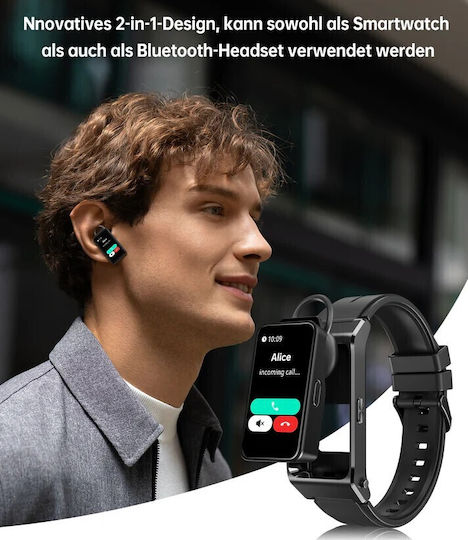 Oukitel BT11 Titanium Smartwatch με Παλμογράφο (Μαύρο)