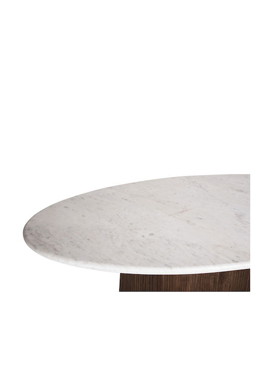 Purger Masă Sala de mese cu Suprafață de Marmură Alb 180x90x76buc