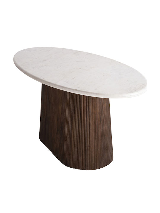 Purger Masă Sala de mese cu Suprafață de Marmură Alb 180x90x76buc