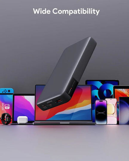 Aukey PB-Y42 Външна Батерия 20000mAh 30W с USB-A Изходен Порт и 2 USB-C Изходни Порта Power Delivery / PPS Черна