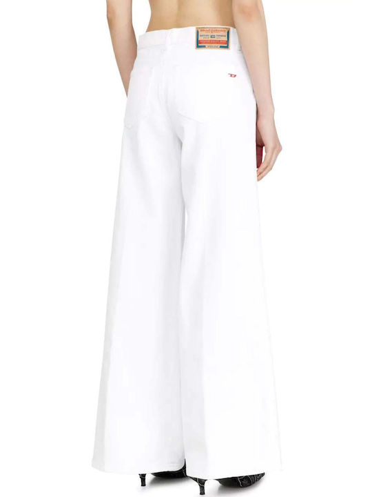 Diesel Blugi Damă Wide Alb