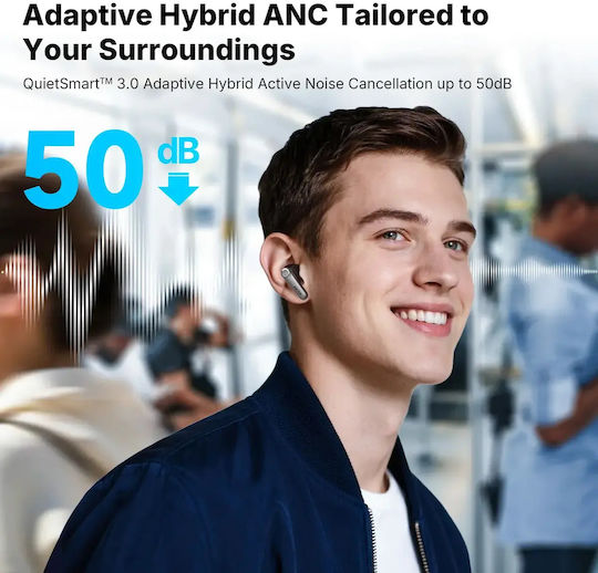 Earfun Air Pro 4+ In-ear Bluetooth Handsfree Ακουστικά με Αντοχή στον Ιδρώτα και Θήκη Φόρτισης Μαύρα