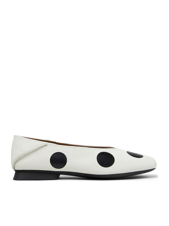 Casi Myra Leder Damen Ballerinas in Weiß Farbe