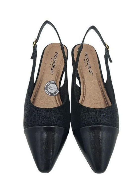 Damen Ballerinas Slingback Schwarz