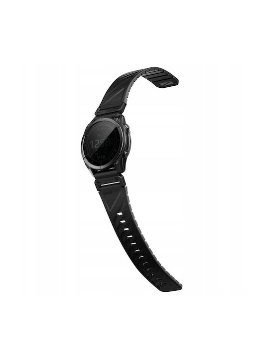 Uniq Fluo X Smart-fit Strap Garmin 26mm Black Uniq-26mm-fluomblk
