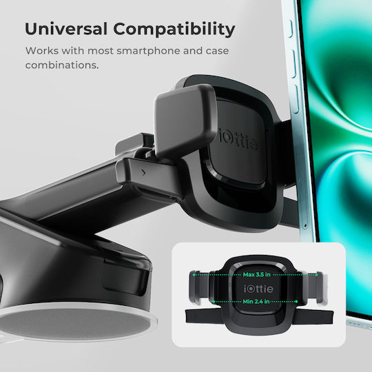 iOttie Touch Mini Car Mobile Mount with Adjustable Hooks Black