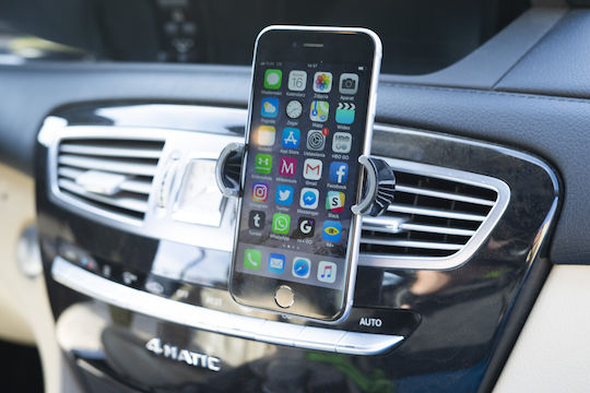 Einparts Suport Auto Pentru Telefon Mobil Cu Cârlige Reglabile Negru