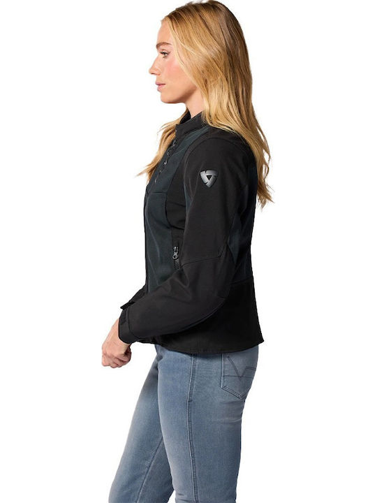 Rev'IT Highcrest Jachetă Moto de Iarnă pentru Femei Softshell Impermeabilă Neagră