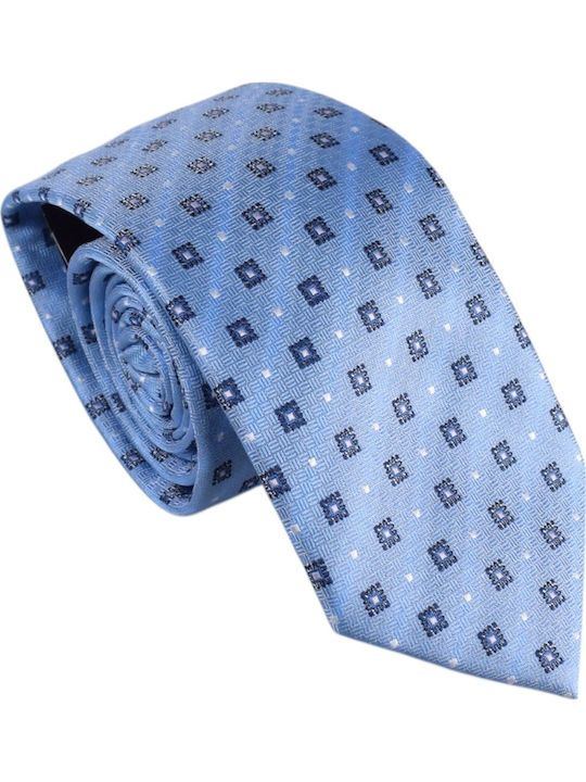 Men's Tie Handkerchief 6cm Nino Venturi A24 Light Blue