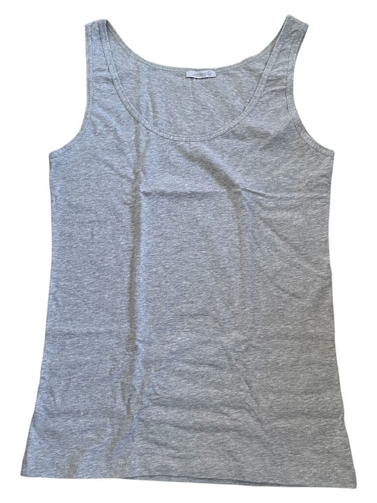 Gray Melange Women's Tank Top with Spaghetti Strap