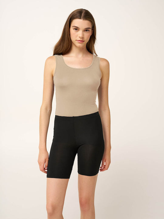 Ärmelloses Schwarzes Damen T-Shirt