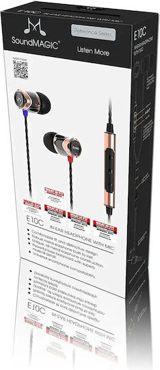 Soundmagic E10 In-ear Handsfree με Βύσμα 3.5mm Χρυσό