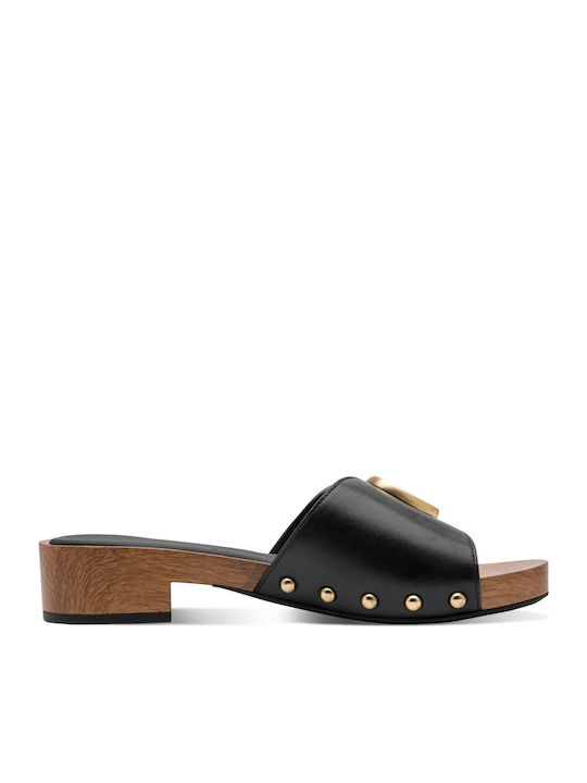 Damen Flache Sandalen Schwarz