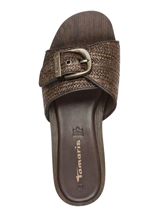 Flat Mules In Brown Colour